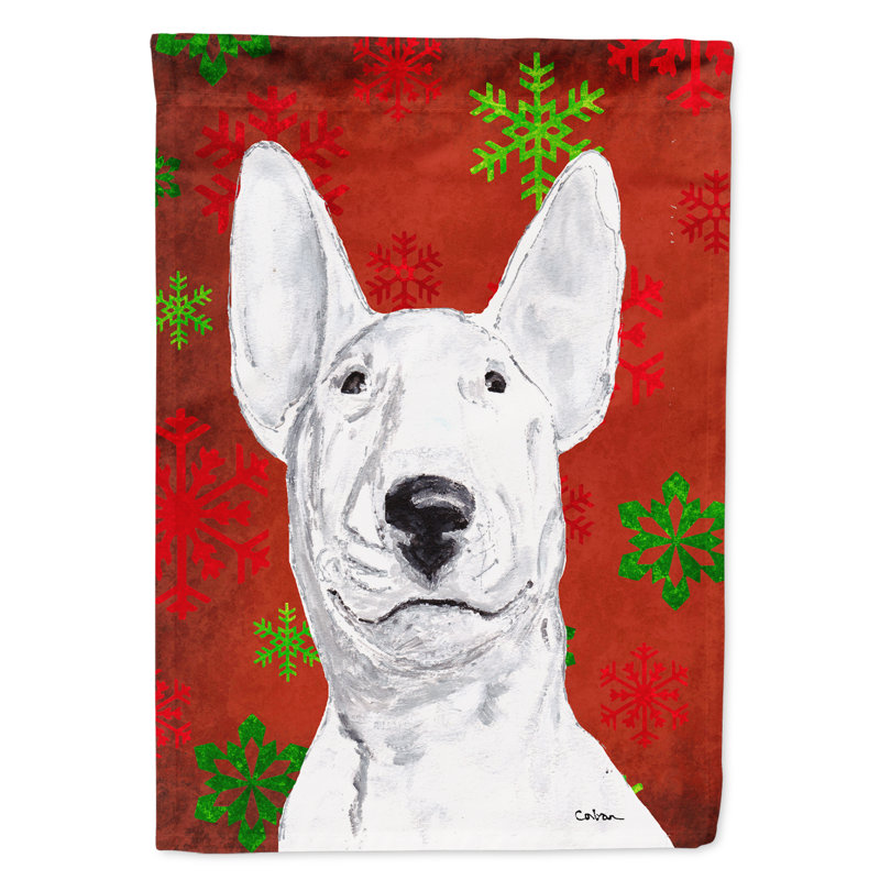 Drapeau rouge et vert Vart, Bull terrier (blanc)