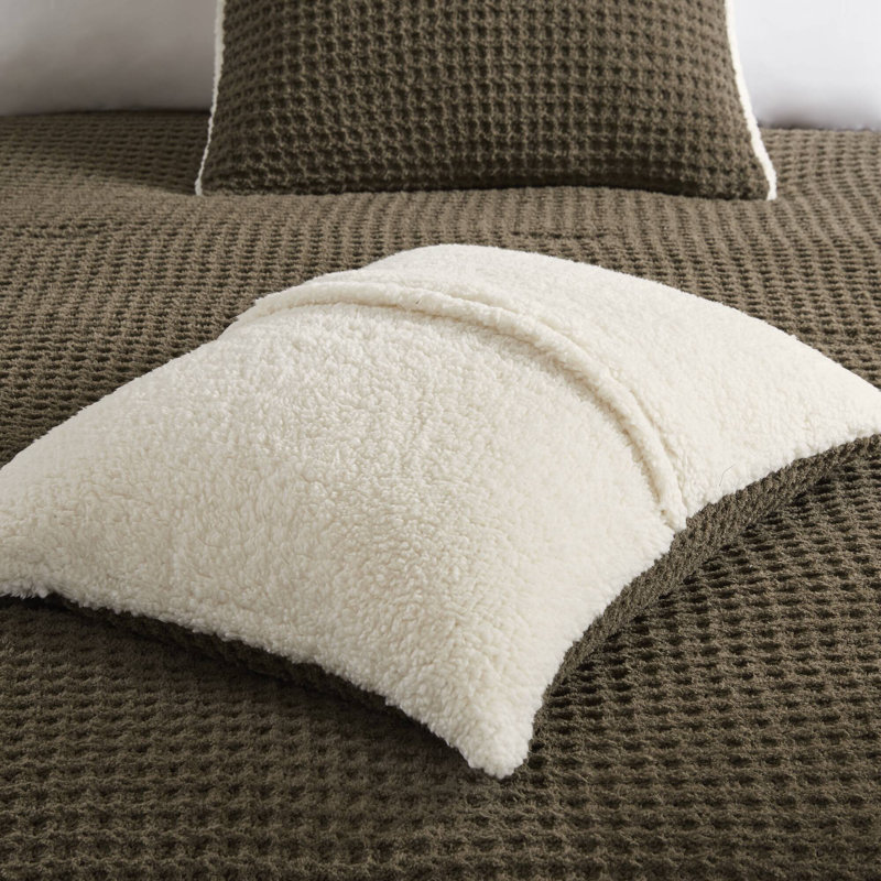 Ensemble de literie confortable en tricot gaufré, édredon en polyester pour la maison