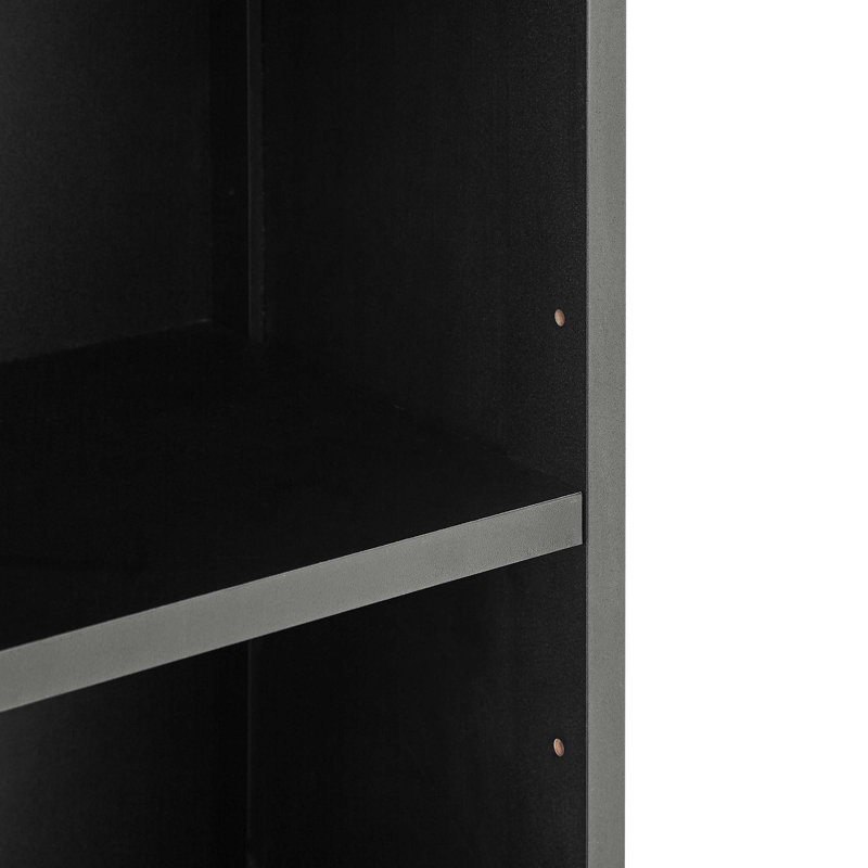 Armoire de salle de bain haute, armoire de rangement autoportante avec tiroir, panneau de fibres à densité moyenne, tablette réglable