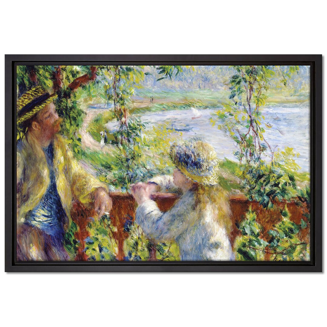 Gerahmter Kunstdruck Leinwandbild Am Wasser nahe des Sees von Pierre-Auguste Renoir