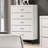 Contemporary Style 1pc Chest Modern Look Two Tone Design Wooden Legs Nickel Bar Pulls White Finish Bedroom Furniture-2076778416