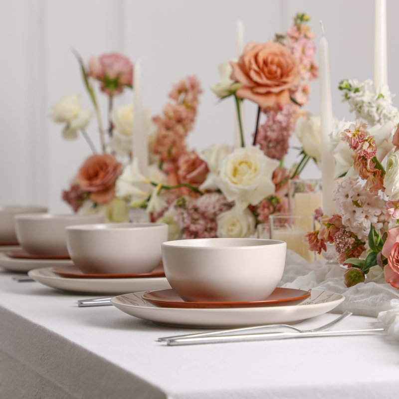 Service de table 24 pièces Stone Lain Camelia, Terra Cotta