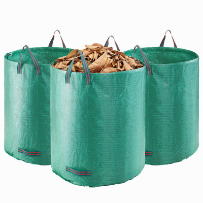 Ensemble de 3 poubelles de jardin réutilisables 72 gallons