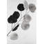 Branche en niveaux de gris avec des feuilles de forme ronde - décor de toile minimaliste