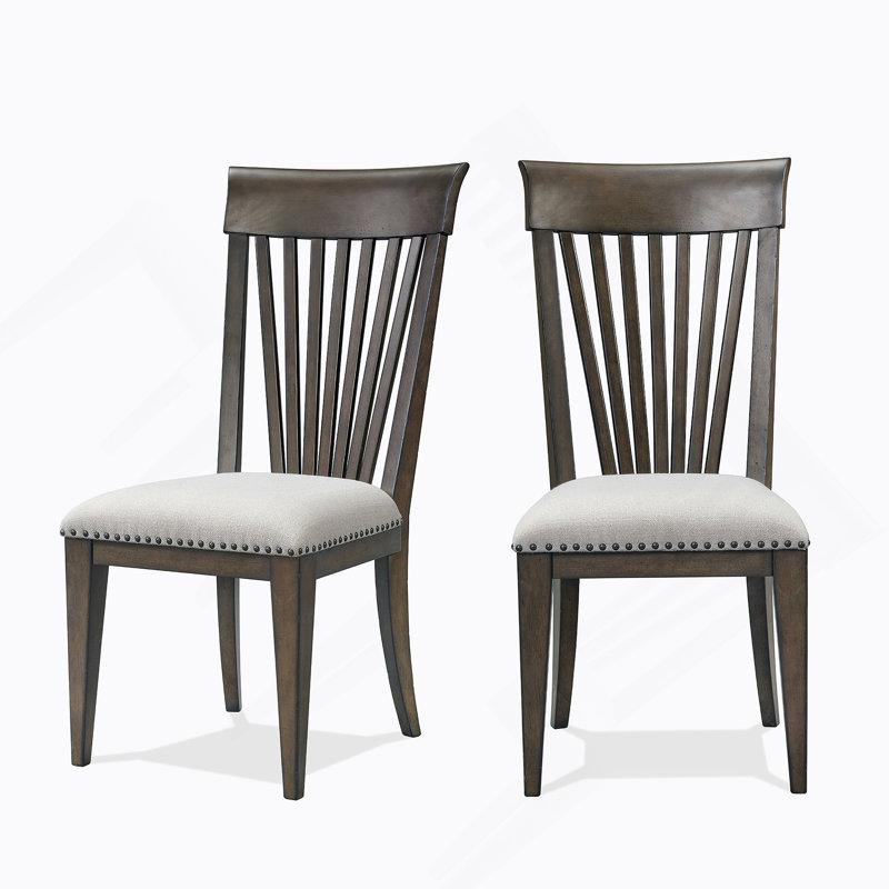 Ensemble de 2 chaises de salle à manger à garniture cloutée Grant