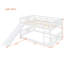 Lit superposé double au-dessus de double polyvalent avec glissière et échelle pour optimiser l'espace