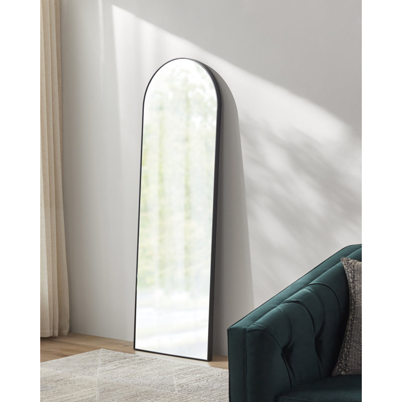Miroir mural pour salle de bain Norby, Noir, 65 po x 22 po