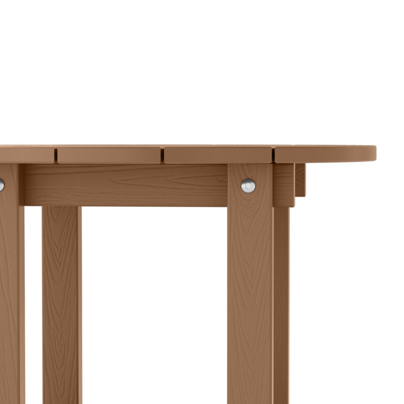 18 Inch Round Outdoor Side Table Adirondack Plastic/Resin Patio Side Table Weather Resistant End Table With Storage Shelf(Set Of Two)