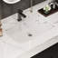 Meuble-lavabo mural 39,4 "avec lavabo en céramique, meuble-lavabo flottant, armoire de rangement murale à 2 tiroirs