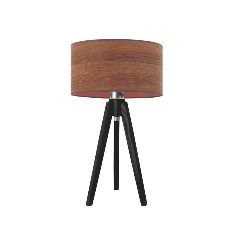 Turner Wood Tripod Lamp, Black, Brown