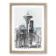 Space Needle in Seattle Washington in Abstract - Picture Frame Graphic Art Print-55726715-55726713
