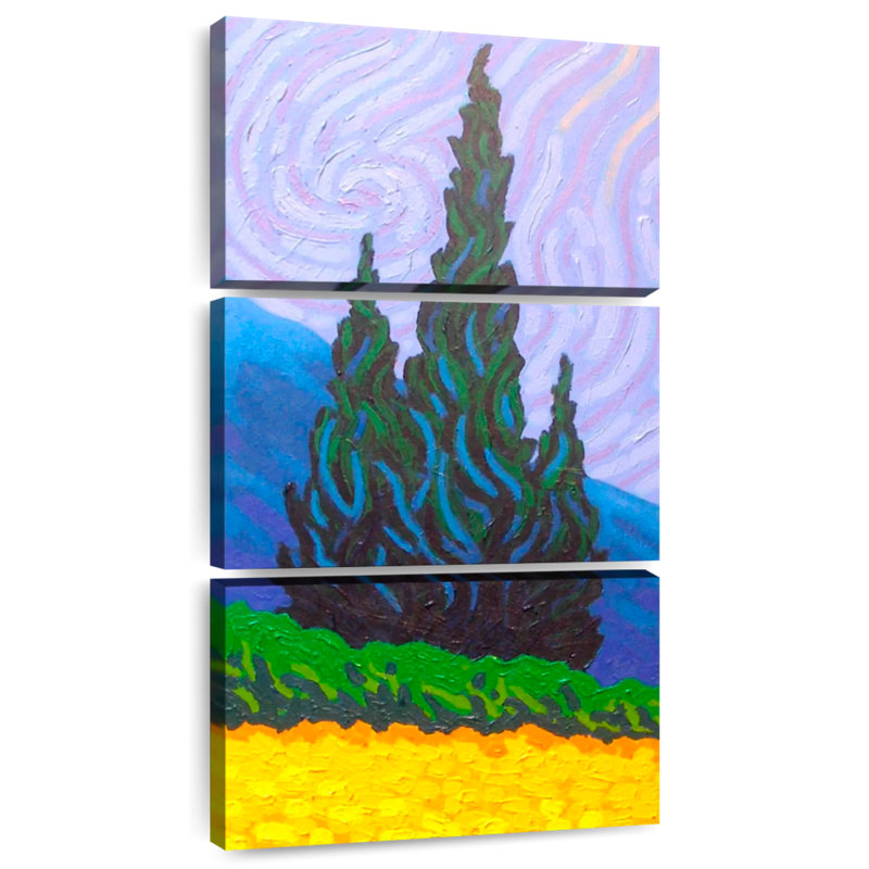 Hommage à Van Gogh II, H 44 po x l 21 po