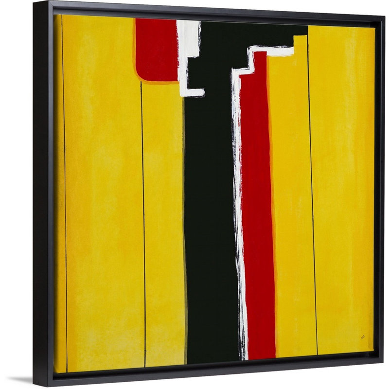 « the big top », peinture sur toile, H 25,7 po x l 25,7 po x P 1,75 po, Cadre flottant noir
