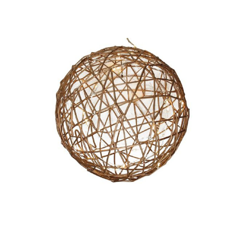 Ornement boule de Noël à DEL, H 10 po x l 10 po x P 10 po