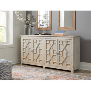 Modern Mosaic Brass Inlay Solid Wood Tall Storage Cabinet.