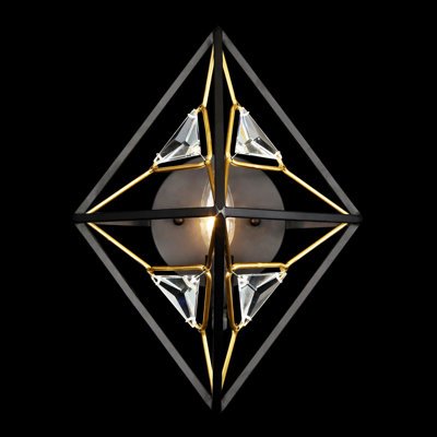 Varaluz Marcia 1-lt Wall Sconce In Black,gold;noir,or;noir,ou