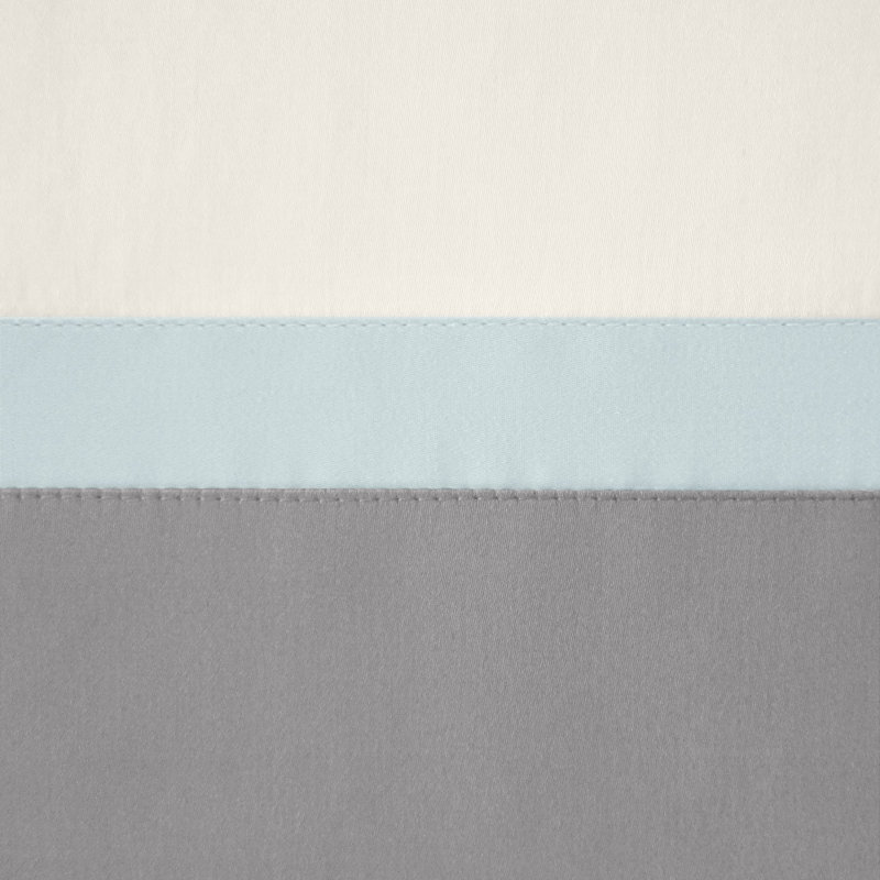 Borders Sheet Set, King, Ivory/Sion/Chrome