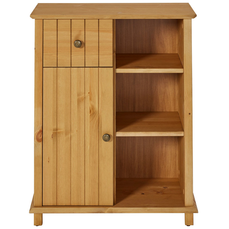 Kiam Solid Wood 60cm W 1 - Drawer Chest of Drawers, Natural Brown