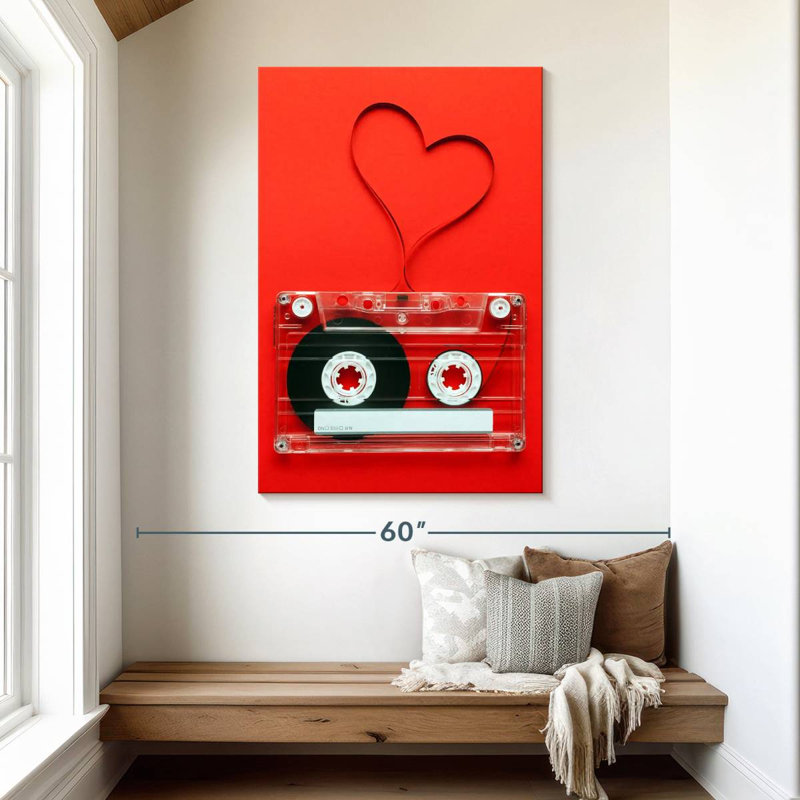 Cassette en forme de cœur Abarca, H 48 po x l 32 po