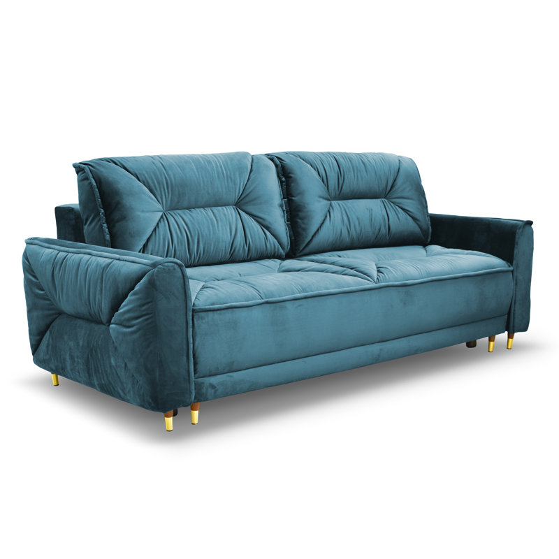 Alixandra 3 Seater Sofa & Chaise, Turquoise