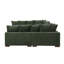 Large Seating 5 - Seat Corduroy Modular Sleeper Sectional, Dark , 16 Toss Pillows, Design For Custom Space In , Middle Firm Cushions, Assembly With No Extra Parts Required Sectional Customizable