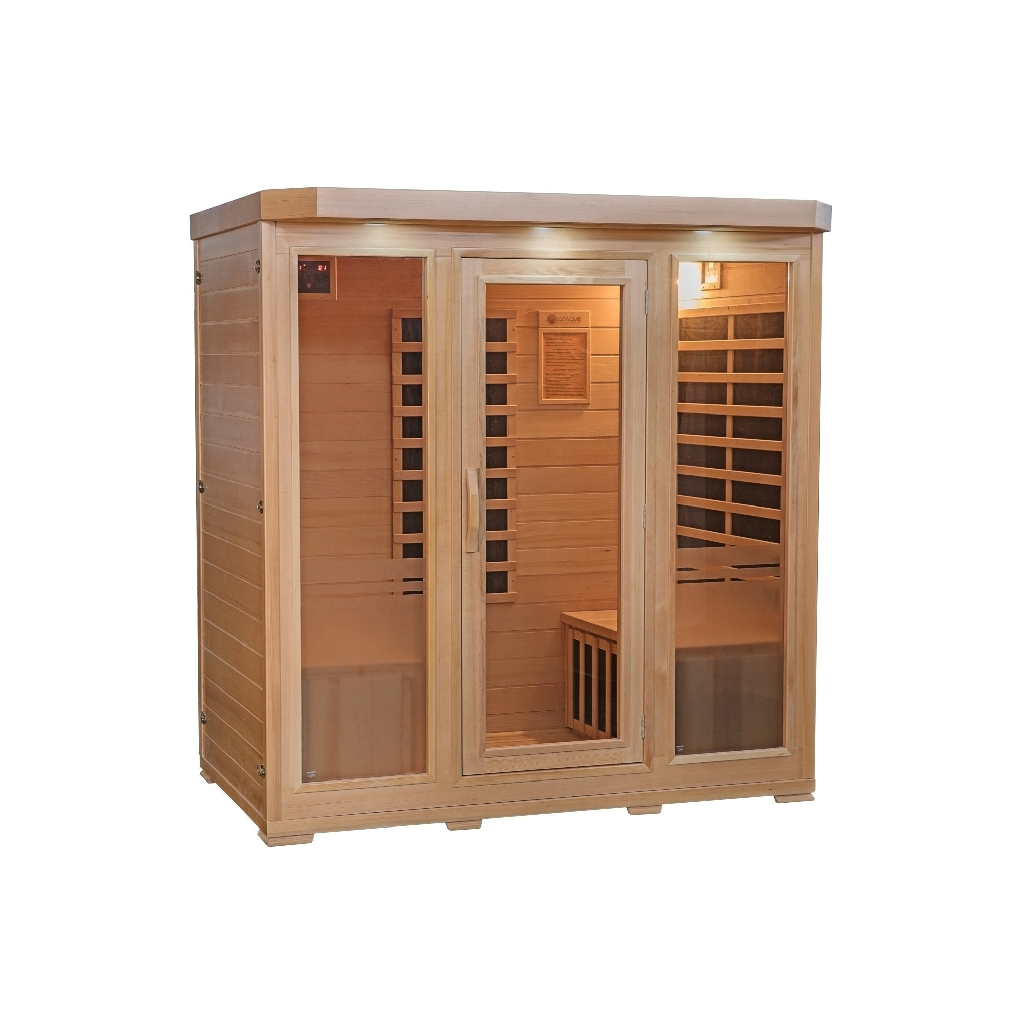 Heatwave Sonoma 4-Person Hemlock Infrared Sauna with 9 Carbon