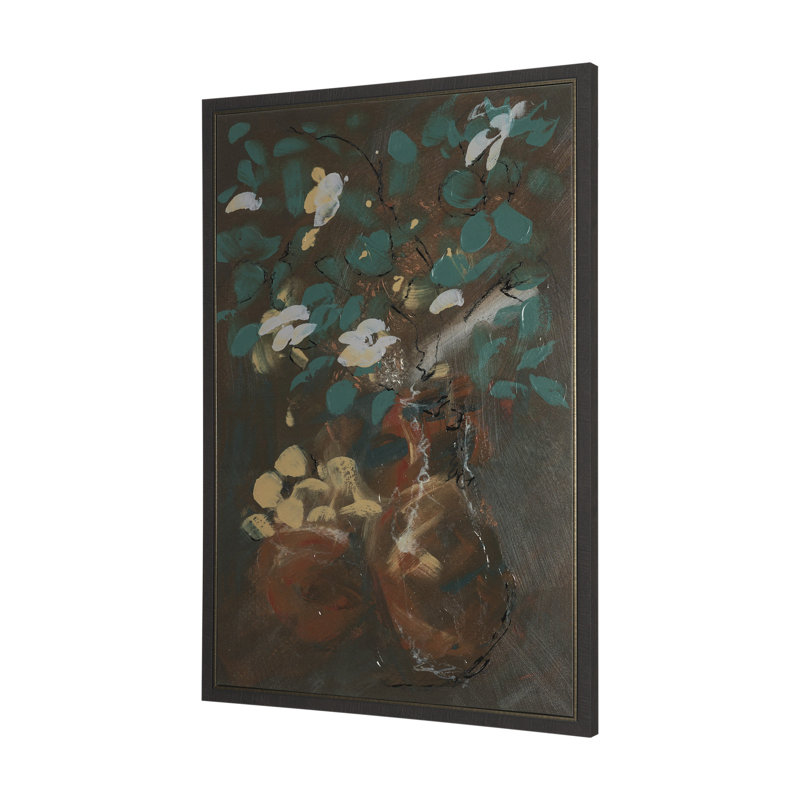Graphite Sensation II By  Studio A Hand Embellished Textured Framed Canvas