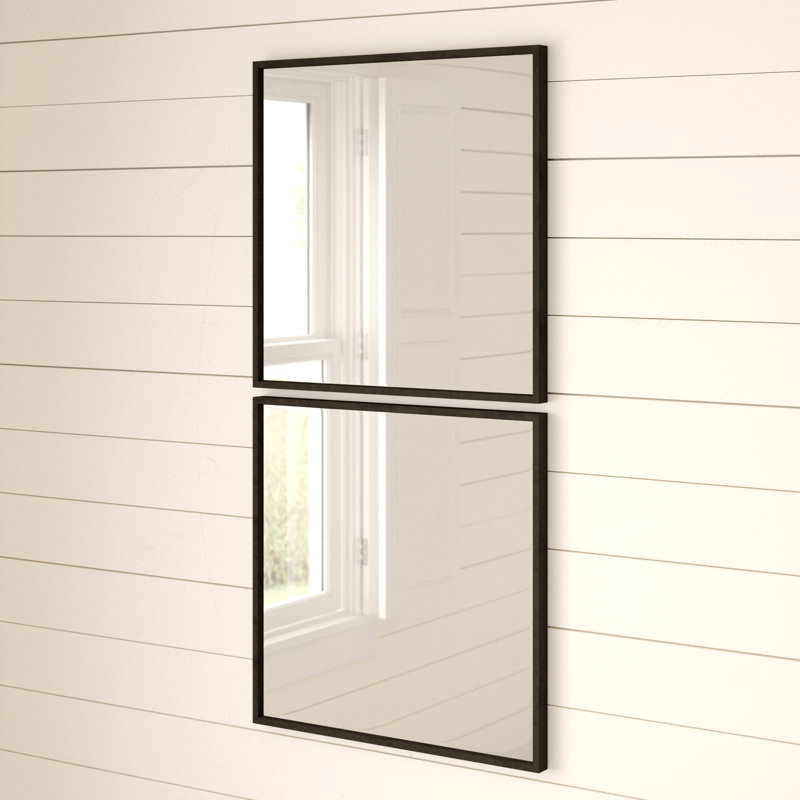 Pinerolo Wood Flat Wall Mirror