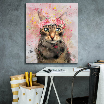 «Flower Crown Tabby Cat» par Furbaby Affiliates