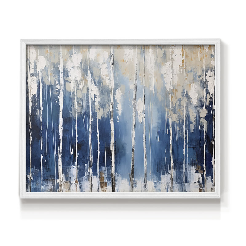 Abstract Series-CXLIV -Framed Print - Restickable, White, 8" H x 10" W