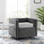 Fauteuil pivotant en velours Booth Performance-2066939163