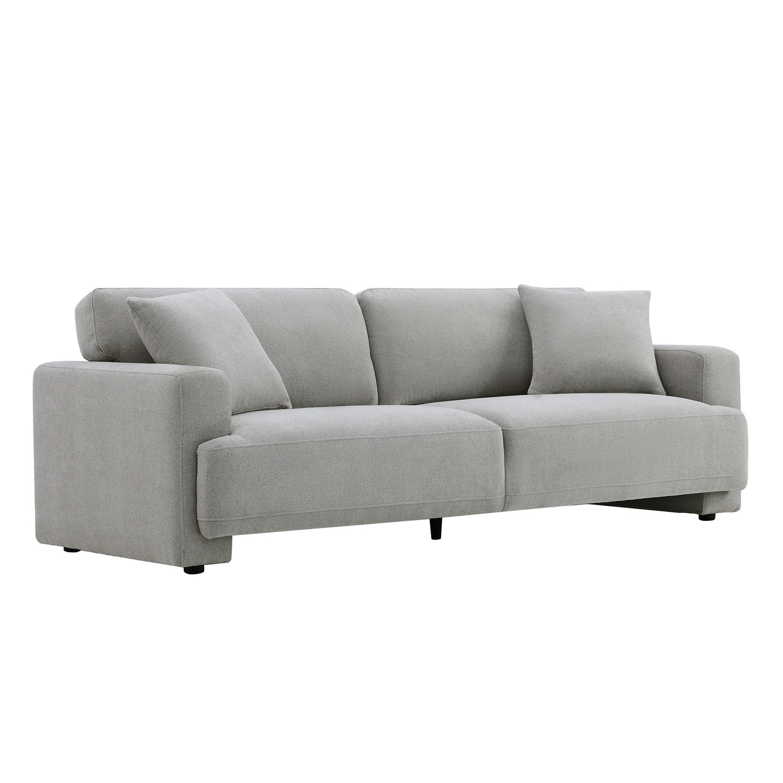 Ives 2-Piece Velvet Living Room Set, Elite Dove Performance Polyester