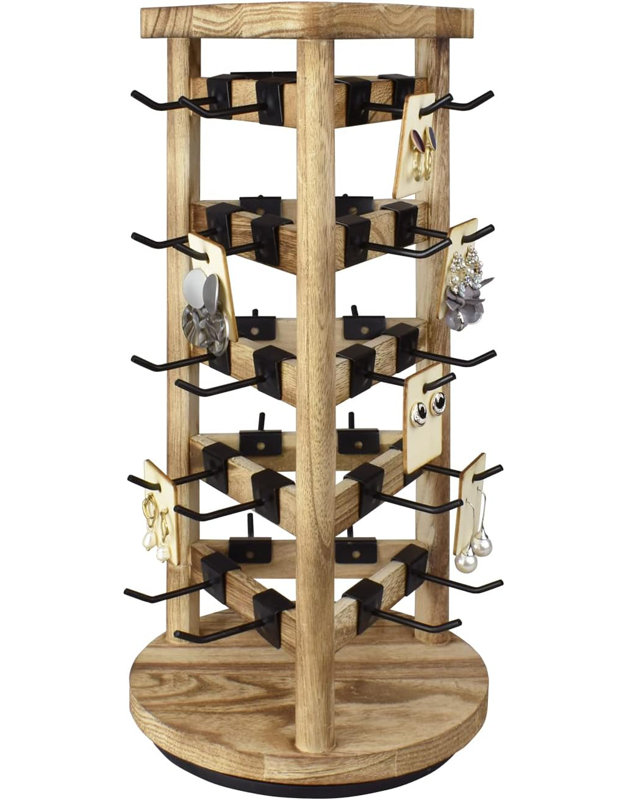 Tour à bijoux 30 crochets en bois
