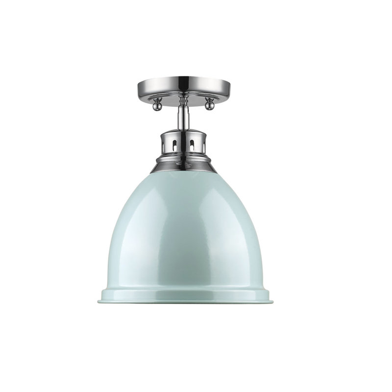 Plafonnier semi-encastré d'extérieur 1 lumière Bowdoinham, Écume de mer, Chrome