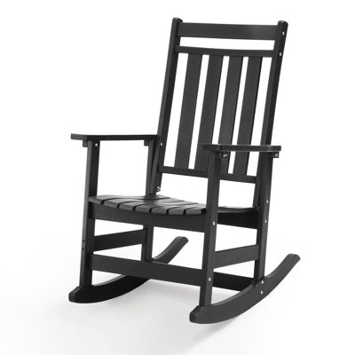 Hdpe Outdoor Rocking Chair With High Back And Wide Seat