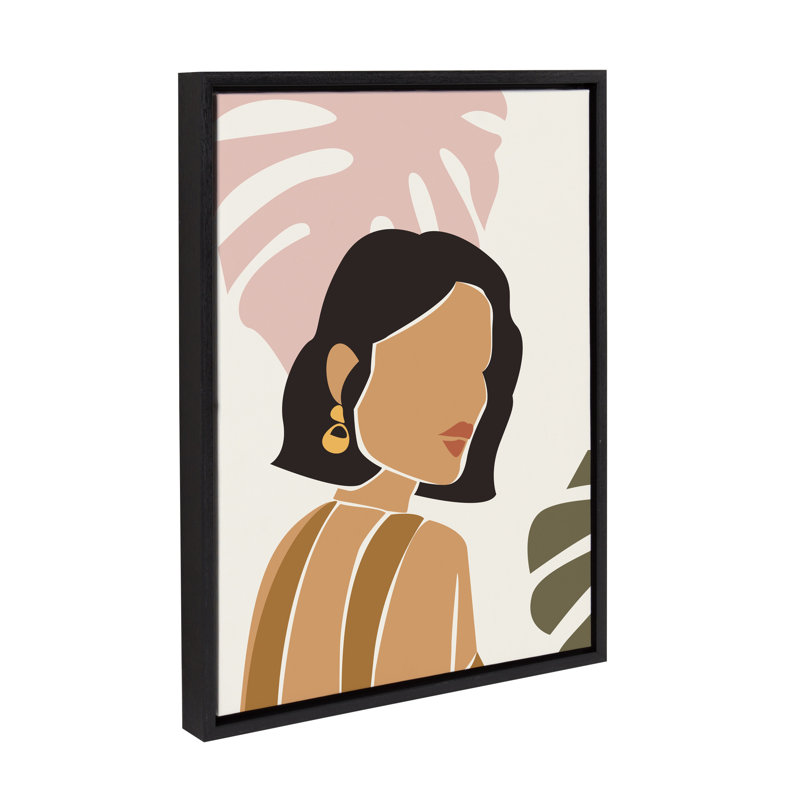 «Boho Abstract Face» par The Creative Bunch Studio, reproduction d'art sur toile encadrée