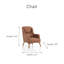 Chaise d'appoint moderne rembourrée avec dossier touffeté sculpté, pieds en bois massif-467235469