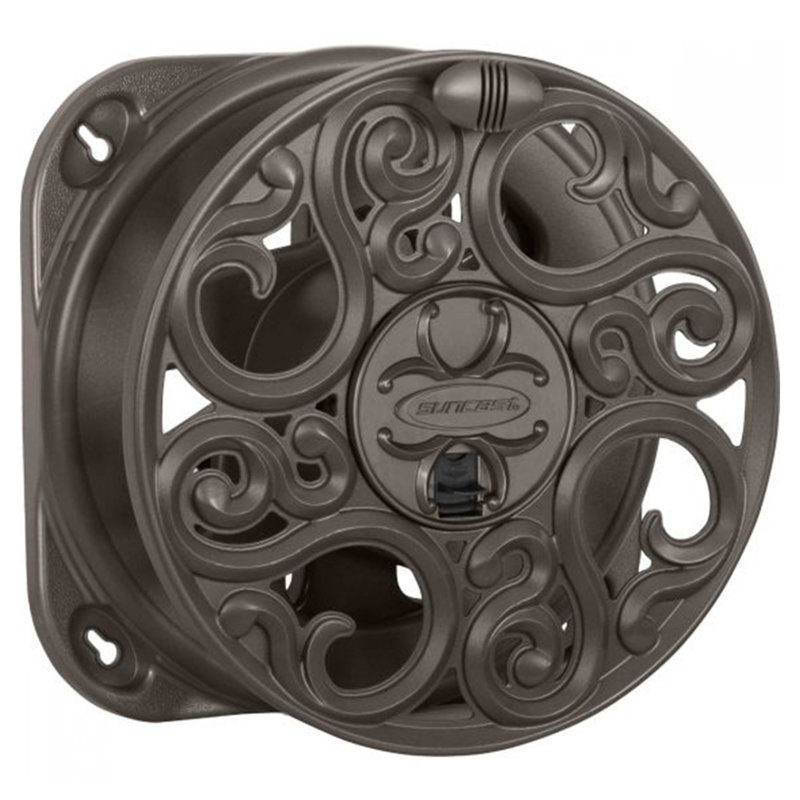 Suncast Sidewinder Side Scroll Decorative Wall Mount Hose Reel