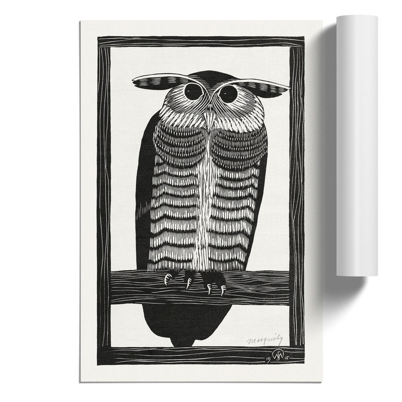 Horned Owl by Samuel de Mesquita - Frameless Print, 84cm H x 59cm W x 0.1cm D