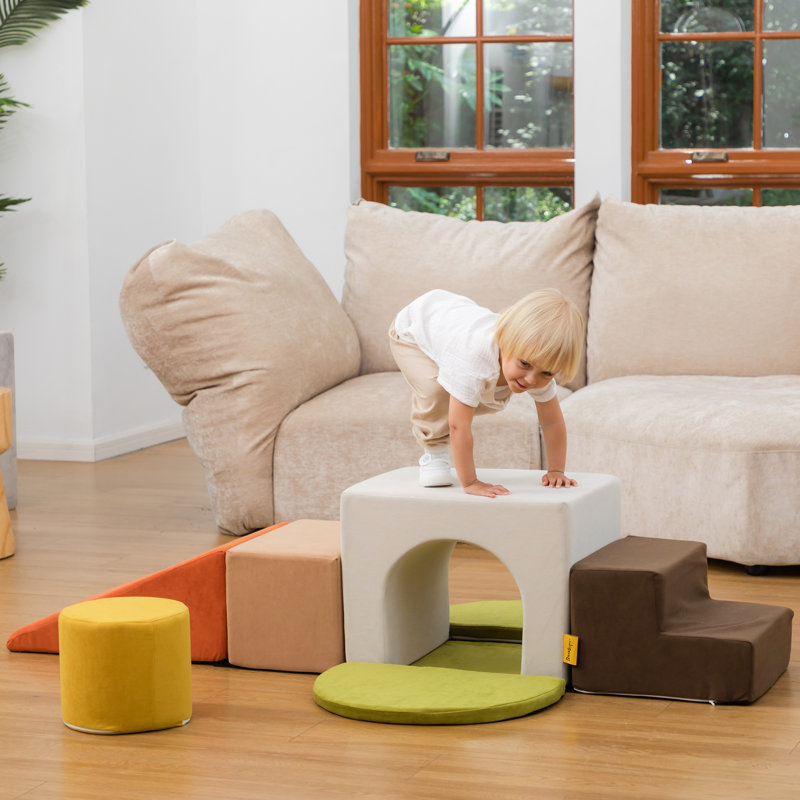 Ensemble de blocs d'escalade en mousse 7 pièces SoftPark pour tout-petits, Coloré
