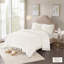 Mini ensemble de couvre-lit touffeté en coton chenille à médaillon à franges blanc cassé simple / simple TG-122525092-122525095