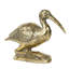 Figurine de grue, finition dorée