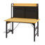 Établi réglable 48 po avec panneau perforé, établi en bois robuste avec roulettes, capacité de charge de 1 600 lb, établi roulant avec prise CA / USB, crochets, tablette, pour garage, atelier, bureau, maison.