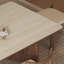 Table de salle à manger beige / blanc + brun fritté rectangulaire + table de salle à manger en bois massif et manufacturé-133209801