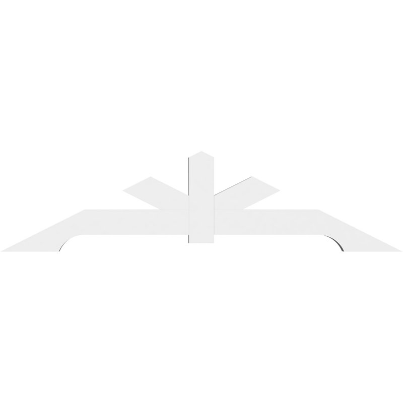 Support de pignon en PVC de qualité architecturale Vanguard, H 24 po x l 96 po (pas: 6/12), P 4 po x F 6 po