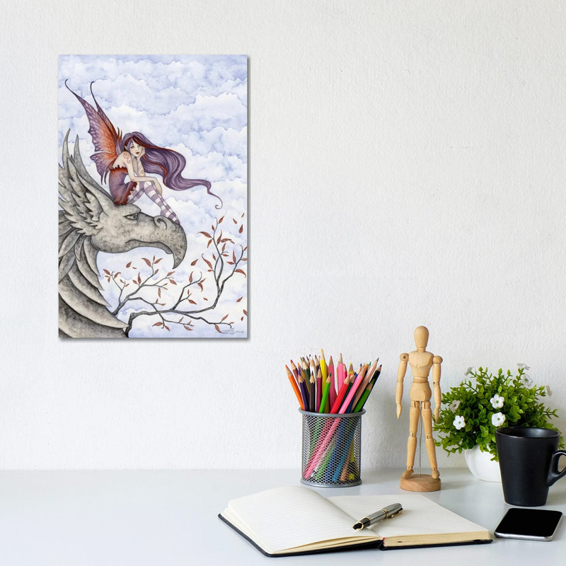 Gryphons Perch by Amy Brown - Wrapped Canvas Print, 20.32 cm H x 30.48 cm W