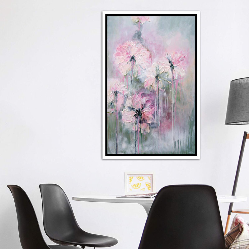 «Gentle Summer Rain», reproduction d'art, H 60 po x l 40po x P 1,5 po, Cadre blanc