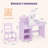 Kids Vanity Set with Lighted Mirror, 2 in 1 Toddler Princess Table & Chair Set, Open Bookshelf + Storage Cabinet Shelves, Little Girls Vanity for Bedroom-1282002995