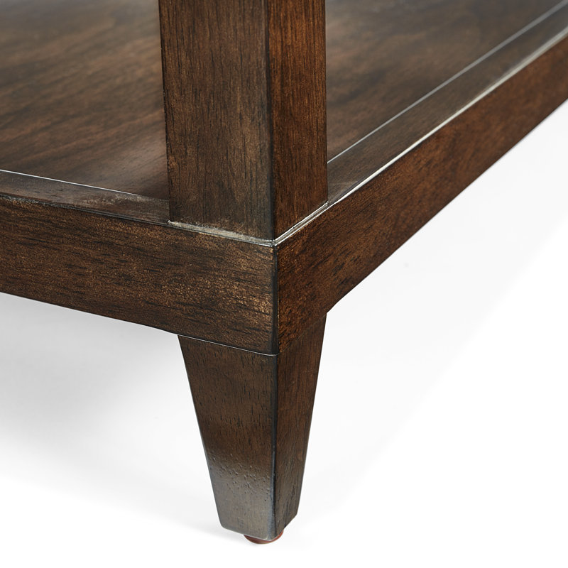 Solid Wood End Table with Storage