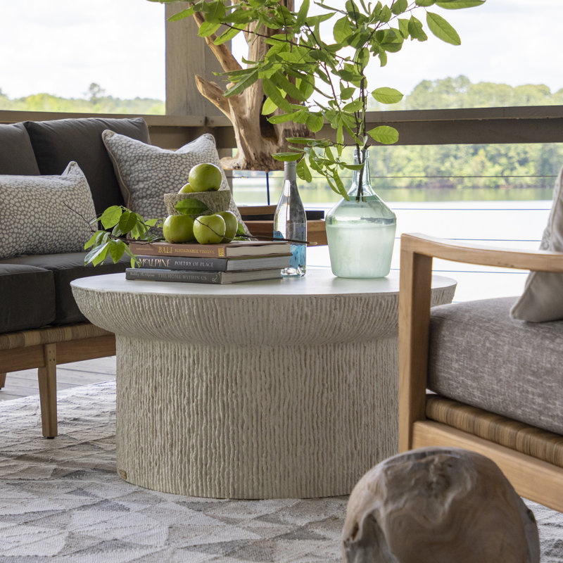 Brant Round Coffee Table - Natural Stone, Natural Stone